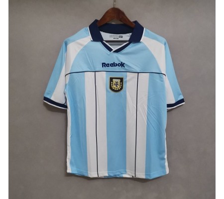 Argentina 2001 Home White&Blue Soccer Jersey